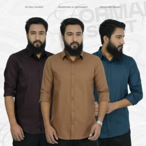 Cotton Shirt Combo - 3 Pcs