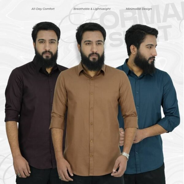 Cotton Shirt Combo - 3 Pcs